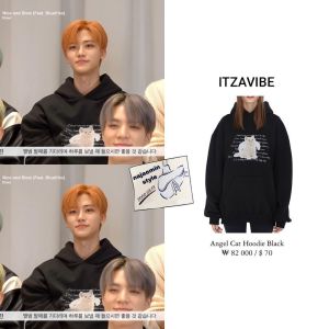 READY] Jaket Hoodie Korean Jaemin ITZAVIBE CAT ANGEL Kucing Sayap Terbaru Versi 2021