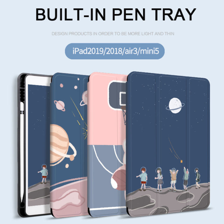 KENKE iPad case Cartoon Cute case for iPad 2020 2021 Pro 11 12.9 iPad mini 5 iPad Pro 10.5 Air 3 iPad Air 4 iPad 10.2 7th 8th 9th gen 5th 6th 2017-2018 cover with Pencil Holder with Soft Flexible TPU Back Cover Auto Sleep/Wake-original design