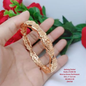 Gelang Bangle Dubai Perhiasan Aksesoris Lapis Emas Terlaris Termurah Tidak Mudah Luntur R3-6F