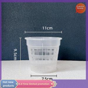 Graceful 11 14cm Mesh Pot Root Control Transparent Flowerpot For Orchid Flower Breathable Growth Container Garden Plastic Flower Pot
