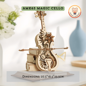Rolife Robotime Magic Piano Magic Cello DIY Dollhouse Music Box Birthday Gift Ideas