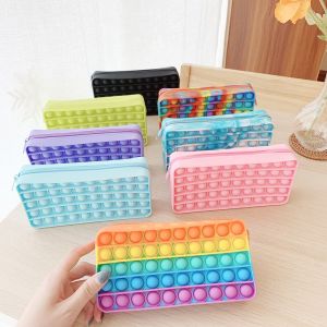 Kotak Pensil Pop it Rainbow / Case Pop it Fidget toys Tempat Pensil Alat Tulis Sekolah