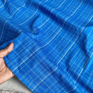 Vải Kate Thun Xanh Kẻ - Mỏng Vừa Phải Giãn 2 Chiều Khổ 1m2 - May Áo Sơ mi Đầm Váy Quần Đùi