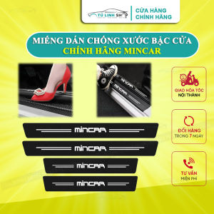 Dán bậc cửa ô tô chống trầy xước bằng Carbon chính hãng MINCAR và loại inox có đèn LED