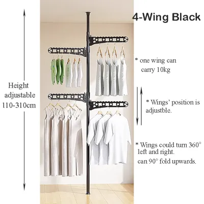 [V.Home] Adjustable Clothes Drying Hanger Rack / Corner Rack / Floor to Ceiling / Laundry Hanger / no Drill no Nail