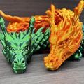[CÓ PHÁT SÁNG] Đồ chơi rồng in 3D Đồ trang trí rồng mô phỏng nhiều màu Mô hình con rắn in sắc nét. 