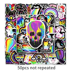 100PCS INS Small Fresh Creative Cartoon Trendy INS Color Sticker Waterproof PVC Sticker