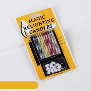 ทียนวันเกิด เทียนเป่าไม่ดับ เทียนวันเกิด 1กล่อง10แท่ง Magic Candle
