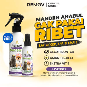 Remov Pet Dry Shampoo Sampo Kering Hewan Untuk Kucing Dan Anjing