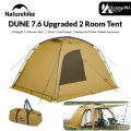 Naturehike Upgraded DUNE 7.6 Ultralight Hiking Car Camping Tent for 2 to 4 Person Portable 2 Room Large 7.6m² Space Outdoor Shelter 4 Season Double Layer Windproof Waterproof Breathable 7 Series Aluminum Pole Nature Hike. 