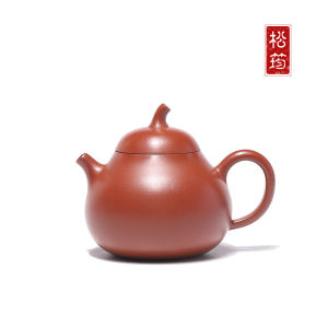原矿朱泥纯手工茄瓜150ML光素宜兴紫砂壶中式功夫泡茶壶茶具礼品