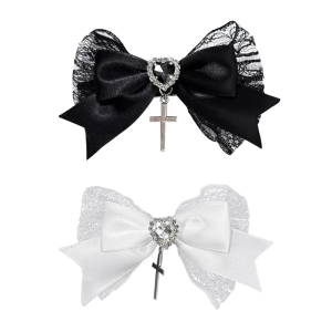 Kẹp tóc nơ thắt bướm ruy băng cổ điển với mặc thoải mái chỉnh trang cho trường học văn phòng trang phục giản dị