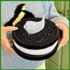 Creative Oreo Cookies Tissue Box Living Room Coffee Table Carton Cute Desktop Tissue Storage Box
