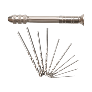 PENGQ 11Pcs Set Manual Twist Drill 0.8-3.0mm Drill Bits Precision Hole Maker Manual DIY Rotary Micro Drill Bits Jewelry Making