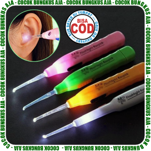Pembersih Telinga Newest Flashlight Earpick / Alat Korek Kuping dengan Lampu Cahaya Flash LED murah dewasa anak pembersih kuping