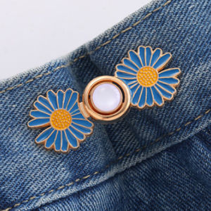 Zaman Now - Pengencang Celana Lucu / Kait Pengecil Lingkar Pinggang Celana Fashion Korean / Daisy Waist Button Adjustable / Pengait Jeans Motif Karakter