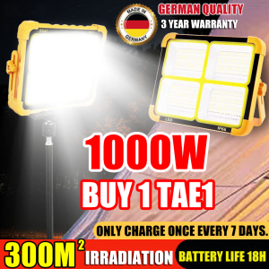 【BUY 1 TAKE 1】Solar portable emergency light Outdoor waterproof IP68 solar light Camping light 2000W charging light Mobile power warning light USB rechargeable solar emergency light portable camping lamp multiple modes LED mobile power rechargeable