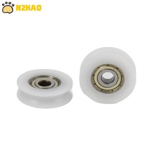 【N2HAO】 High Quality U Groove 625 Round Pulley Ball Bearing Wheel Roller For Door Windows Shower Pulleys Drawer POM Guide Wheel