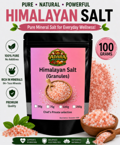 Himalayan Salt Granules 50g / 75g / 100g / 250g – Premium Pink Salt Coarse Grain Seasoning for Cooking