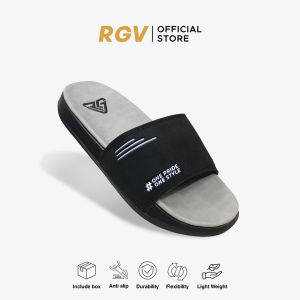 RGV 39 - 43 Sandal Osaka Grey Black & Osaka Tan Black - Sendal Selop Slip On Casual Pria Wanita