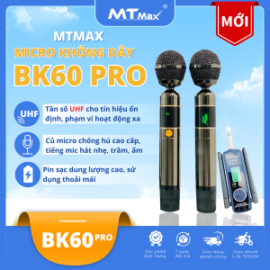 Micro đa năng cao cấp  MTMAX K60 Biến Amply Loa Thường Thành Thiết Bị Thông Minh Chuyên Karaoke Giải Trí Hội Trường Phòng Trà Quán Bar Giúp Karaoke Siêu Hay