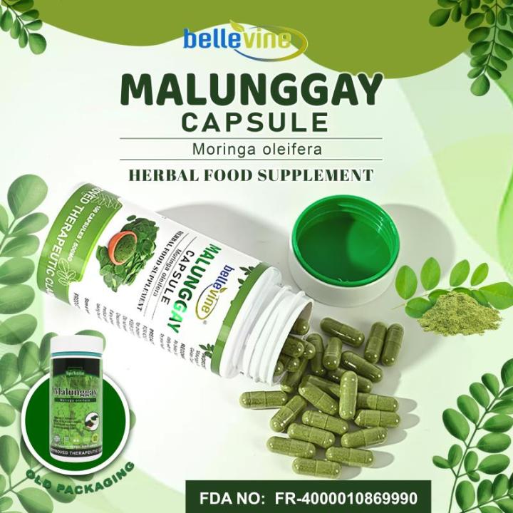 Bellevine Organic Malunggay Capsules 100 Capsules (FDA approved