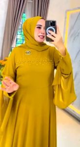 REALPICT COD DRESS SITI FREE FASMINA BAHAN CERUTY LD 110 PB 140 BEST SELLER PREMIUM / TANGAN PERTAMA KONVEKSI / TERMURAH