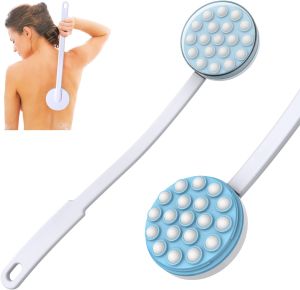 Back Lotion Applicator and Massager by Body Long Handheld self-Handhled Easy Reach for Sunscreen Cream Shower Gel on Back Legs and Feet Long Shower Bath Brush Easily Roll-a Dispenser