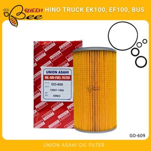 QUEENBEE Union Asahi Oil Filter GO-609 for HINO TRUCK EK100 EF100 BUS 15607-1560