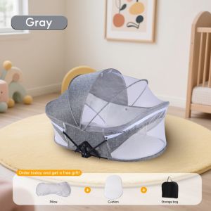 Baby Cot Portable Newborn Bionic Bed Travel Crib Foldable Baby Bed Infant Bassinet Anti-pressure with Mosquito Net
