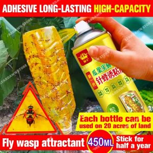Fruit Fly Trap Attractant Spray 450ml Long-Lasting Stickiness Rainproof Supernet Insect Orchard Trap