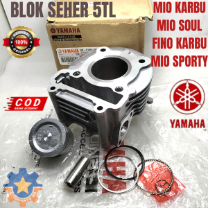 BLOK SEHER YAMAHA 5TL MIO SPORTY SOUL KARBU FINO KARBU KUALITAS ORISINIL ASLI YGP RING PISTON BELOK