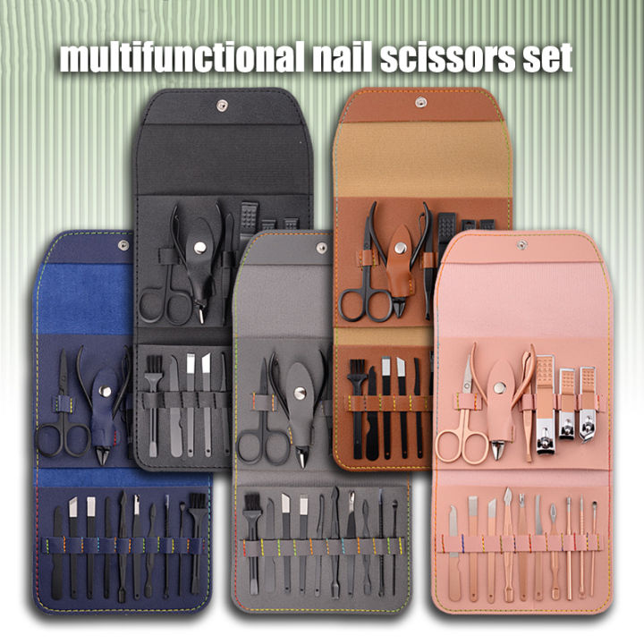 16pcs Nail Cutter Set Manicure Nail Clippers Pengilat Set Cutter