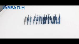 GREATLH-1pcs Akahoshi Combo Prechopper Nucleus Crushing Tweezers Ophthalmic Forceps Ophthalmic Eye Instrument
