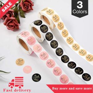 [COD] 500pcs Thank You Round Sticker Scrapbook Letter Handmade Stickers Seal Labels Stickers Wedding Gift Flower Decoration