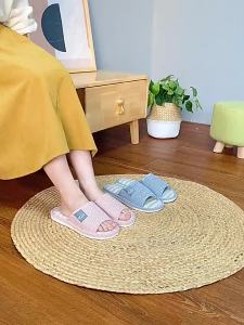 WomenS Summer Striped Thick-Soled Indoor Non-Slip Four-Season Home Guest Spring-Autumn Cotton-Linen Slippers For Men