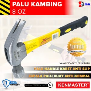 Xander Palu Kambing 8 oz Gagang Fiber - Claw Hammer Cabut Paku / Xander from Kenmaster Palu Kambing 8 OZ Xander / Martil Gagang Plastik Fiber / alat pantek memantek menggetok paku palu tembok dinding wall serbaguna tool palu perkakas kambing gagang karet