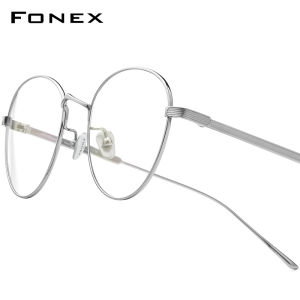FONEX กรอบแว่นตาไททาเนียมผู้หญิงแบรนด์ดีไซน์แว่นตากลมย้อนยุคผู้ชายขอบเต็มญี่ปุ่นคุณภาพสูงเบาออกแบบได้ตามต้องการแว่นสายตา85683
