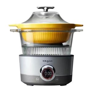[Donlim]Steam Pot Multifunctional Steam Stewed Pot Household Electric Steam Pot Electric Stewed Pot Soup Congee Water separated Stewed