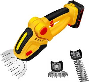2in1 Alat Potong Rumput Elektrik Alat Potong Rumput Elektrik Portabel  Mesin Pemotong Rumput Cordless Garden Shear Set Portabel Pisau Potong Rumput Pangkas Pagar Hedge Trimmer 24Volt Baterai 2in1 Pagar Hedge Trimmer Rumput Daun Gunting Portabel