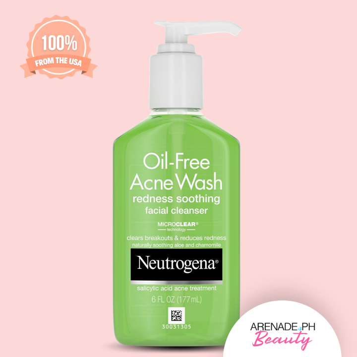 Neutrogena Oil-Free Acne Wash Redness Soothing Facial Cleanser 6 Fl Oz ...