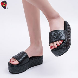 Katerina fashion Korean Plain Wedge Sandals Slippers For Women #R-038