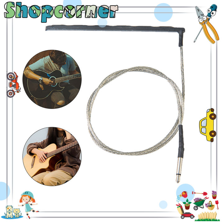 Pickup Gitar Stick Passive Akustik Piezo Strip Gitar Elektrik Sensor Film Listrik Dengan Colokan