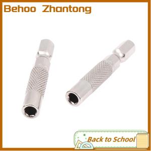 Behoo 2pcs Hex Shank 6.35mm To 4mm Insert Bit Adapter Electric Screwdriver Socket Holder Micro Bit Adapter Magnetic Holder Tools