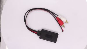 สายเคเบิลเพลงสีน้ำเงินสำหรับรถยนต์  2RCA หัวชายดอกบัว   สีฟ้า RCA สายสัญญาณเสียง  AUX  สายสัญญาณเสียง #