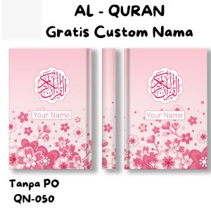 Al Quran A5 A6 Pink Terjemah & Latin Hafalan Blok Warna Terlengkap Custom Nama Aesthetic Hard Cover