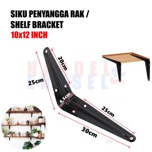 Siku Besi L Penyangga Rak Dinding Breket Shelf Bracket PREMIUM (Harga Per 2 Pcs / 1 Pasang)