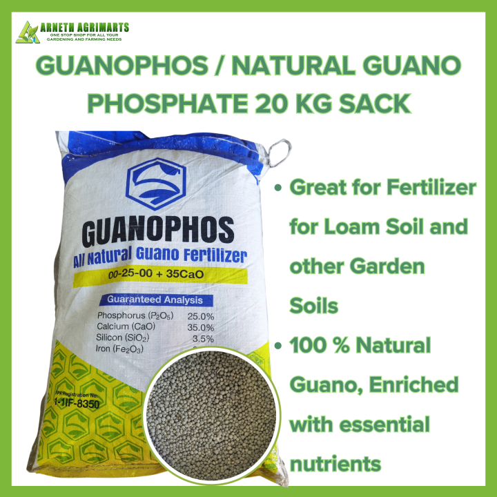 Guanophos Natural Guano Phosphate 20 Kg Sack Organic Plant Fertilizer