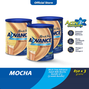 Birch Tree Advance Adult Milk Mocha 850g Bundle of 3 (3-week Bundle)  - Affordable Adult Supplement