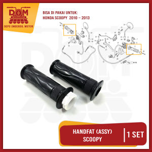Handfat Assy Scoopy Karbu (PSP) Hanfat Handgrip Karet Pipa Gas Honda Scoopy Old Lama Harga Per Set
